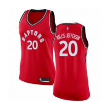 Women's Toronto Raptors #20 Rondae Hollis-Jefferson Swingman Red Basketball Jersey - Icon Edition