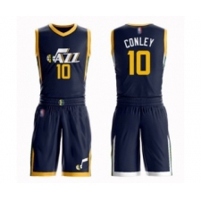 Youth Utah Jazz #10 Mike Conley Swingman Navy Blue Basketball Suit Jersey - Icon Edition