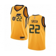 Women's Utah Jazz #22 Jeff Green Swingman Gold Basketball Jersey Statement Edition