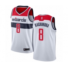Men's Washington Wizards #8 Rui Hachimura Authentic White Basketball Jersey - Association Edition