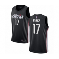 Men's Washington Wizards #17 Isaac Bonga Authentic Black Basketball Jersey - City Edition