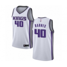 Men's Sacramento Kings #40 Harrison Barnes Authentic White Basketball Jersey - Association Edition