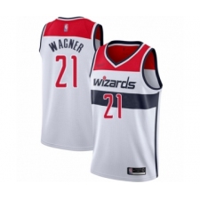 Men's Washington Wizards #21 Moritz Wagner Authentic White Basketball Jersey - Association Edition