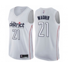 Men's Washington Wizards #21 Moritz Wagner Authentic White Basketball Jersey - City Edition
