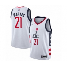 Men's Washington Wizards #21 Moritz Wagner Swingman White Basketball Jersey - 2019-20 City Edition
