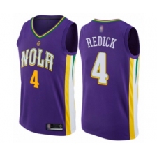 Men's New Orleans Pelicans #4 JJ Redick Authentic Purple Basketball Jersey - City Edition