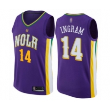Men's New Orleans Pelicans #14 Brandon Ingram Authentic Purple Basketball Jersey - City Edition