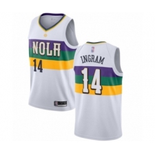 Men's New Orleans Pelicans #14 Brandon Ingram Authentic White Basketball Jersey - City Edition