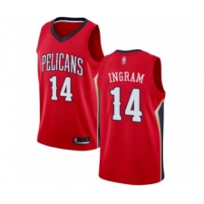 Women's New Orleans Pelicans #14 Brandon Ingram Swingman Red Basketball Jersey Statement Edition