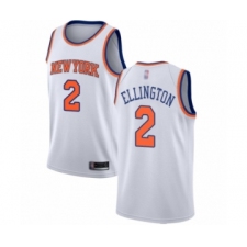 Men's New York Knicks #2 Wayne Ellington Swingman White Basketball Jersey - Association Edition
