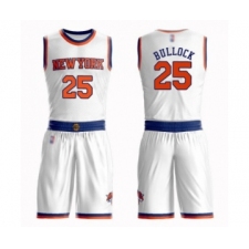 Youth New York Knicks #25 Reggie Bullock Swingman White Basketball Suit Jersey - Association Edition