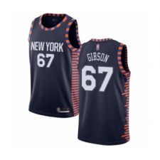 Youth New York Knicks #67 Taj Gibson Swingman Navy Blue Basketball Jersey - 2018 19 City Edition