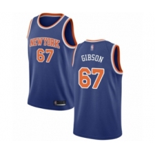 Youth New York Knicks #67 Taj Gibson Swingman Royal Blue Basketball Jersey - Icon Edition