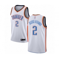 Men's Oklahoma City Thunder #2 Shai Gilgeous-Alexander Authentic White Basketball Jersey - Association Edition