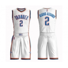 Men's Oklahoma City Thunder #2 Shai Gilgeous-Alexander Swingman White Basketball Suit Jersey - Association Edition