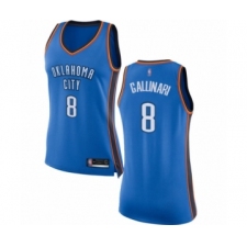 Women's Oklahoma City Thunder #8 Danilo Gallinari Swingman Royal Blue Basketball Jersey - Icon Edition