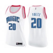 Women's Orlando Magic #20 Markelle Fultz Swingman White Pink Fashion Basketball Jersey