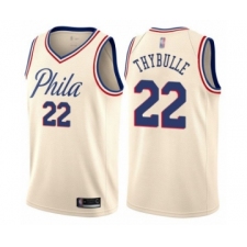 Men's Philadelphia 76ers #22 Mattise Thybulle Authentic Cream Basketball Jersey - City Edition