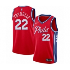 Women's Philadelphia 76ers #22 Mattise Thybulle Swingman Red Finished Basketball Jersey - Statement Edition