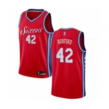 Men's Philadelphia 76ers #42 Al Horford Authentic Red Basketball Jersey Statement Edition