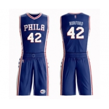 Youth Philadelphia 76ers #42 Al Horford Swingman Blue Basketball Suit Jersey - Icon Edition