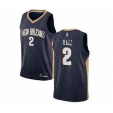 Women's New Orleans Pelicans #2 Lonzo Ball Swingman Navy Blue Basketball Jersey - Icon Edition