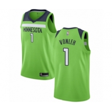 Men's Minnesota Timberwolves #1 Noah Vonleh Authentic Green Basketball Jersey Statement Edition