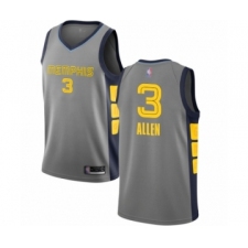 Men's Memphis Grizzlies #3 Grayson Allen Authentic Gray Basketball Jersey - City Edition