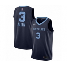 Men's Memphis Grizzlies #3 Grayson Allen Authentic Navy Blue Finished Basketball Jersey - Icon Edition