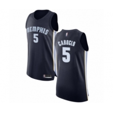 Men's Memphis Grizzlies #5 Bruno Caboclo Authentic Navy Blue Basketball Jersey - Icon Edition