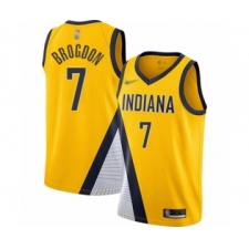 Youth Indiana Pacers #7 Malcolm Brogdon Swingman Gold Finished Basketball Jersey - Statement Edition