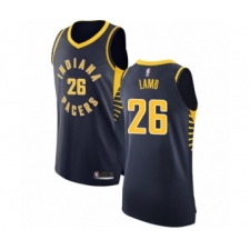 Men's Indiana Pacers #26 Jeremy Lamb Authentic Navy Blue Basketball Jersey - Icon Edition