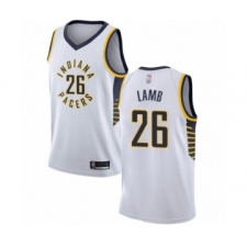 Men's Indiana Pacers #26 Jeremy Lamb Authentic White Basketball Jersey - Association Edition