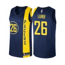 Women's Indiana Pacers #26 Jeremy Lamb Swingman Navy Blue Basketball Jersey - City Edition