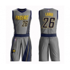 Youth Indiana Pacers #26 Jeremy Lamb Swingman Gray Basketball Suit Jersey - City Edition