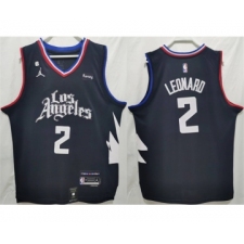 Men's Los Angeles Clippers #2 Kawhi Leonard Black Stitched Jersey