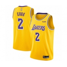 Youth Los Angeles Lakers #2 Quinn Cook Swingman Gold Basketball Jersey - Icon Edition