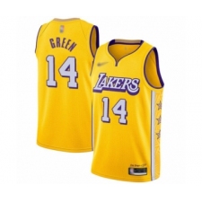 Men's Los Angeles Lakers #14 Danny Green Swingman Gold 2019-20 City Edition Basketball Jersey