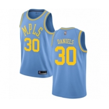 Men's Los Angeles Lakers #30 Troy Daniels Authentic Blue Hardwood Classics Basketball Jersey
