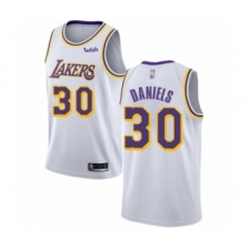 Men's Los Angeles Lakers #30 Troy Daniels Authentic White Basketball Jersey - Association Edition