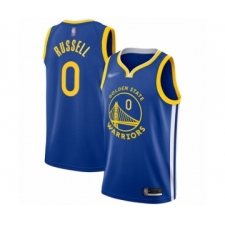 Men's Golden State Warriors #0 D'Angelo Russell Authentic Royal Finished Basketball Jersey - Icon Edition