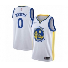 Men's Golden State Warriors #0 D'Angelo Russell Authentic White Basketball Jersey - Association Edition
