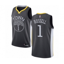 Men's Golden State Warriors #1 D'Angelo Russell Authentic Black Basketball Jersey - Statement Edition