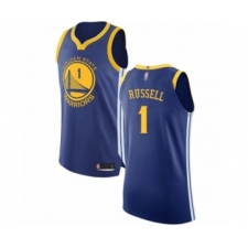 Men's Golden State Warriors #1 D'Angelo Russell Authentic Royal Blue Basketball Jersey - Icon Edition