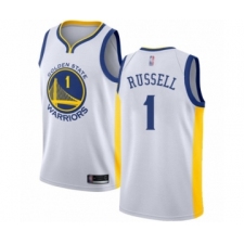 Men's Golden State Warriors #1 D'Angelo Russell Authentic White Basketball Jersey - Association Edition