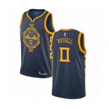 Youth Golden State Warriors #0 D'Angelo Russell Swingman Navy Blue Basketball Jersey - City Edition