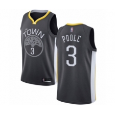 Men's Golden State Warriors #3 Jordan Poole Authentic Black Basketball Jersey - Statement Edition
