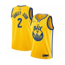Youth Golden State Warriors #2 Willie Cauley-Stein Swingman Gold Finished Basketball Jersey - Statement Edition