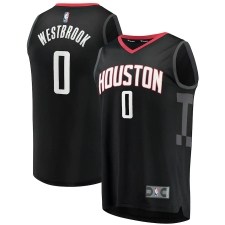 Men's Houston Rockets #0 Russell Westbrook Fanatics Branded Black 2020-21 Fast Break Player Jersey