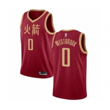 Youth Houston Rockets #0 Russell Westbrook Swingman Red Basketball Jersey - 2018-19 City Edition